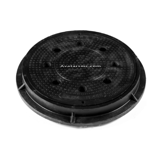 EN124 D400 SMC COMPOSITE CUSTOM ROUND MANHOLE COVER